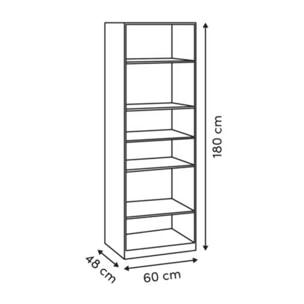 Module étagères Dolo H.180cm beige