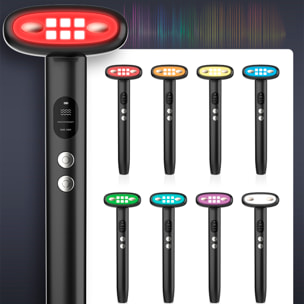 Barita de belleza con tratamiento EMS, efecto compresa caliente y luminoterapia de 9 colores.