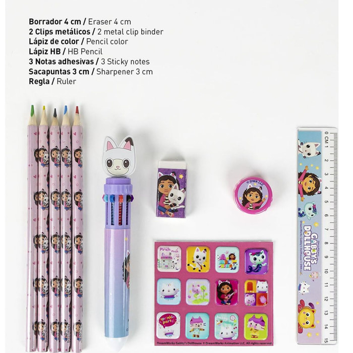 Conjunto Papelería Escolar Eva Casa De Gabby 22.0 X 14.0 X 0.5 Cm