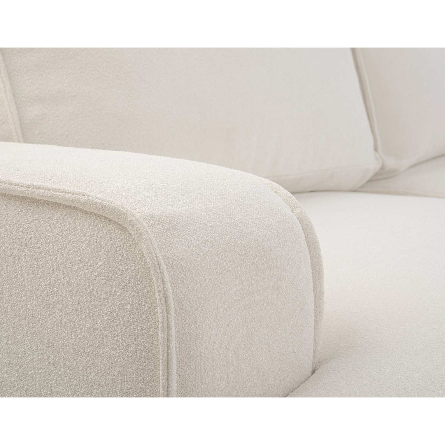 Nessino - canapé d'angle gauche 4 places - convertible avec coffre - en tissu texturé - Beige