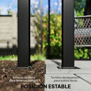 Pérgola de Jardín 3x3 m Cenador para Exterior con Techo Retráctil Marco de Acero Impermeable y Anti-UV para Terraza Patio Beige
