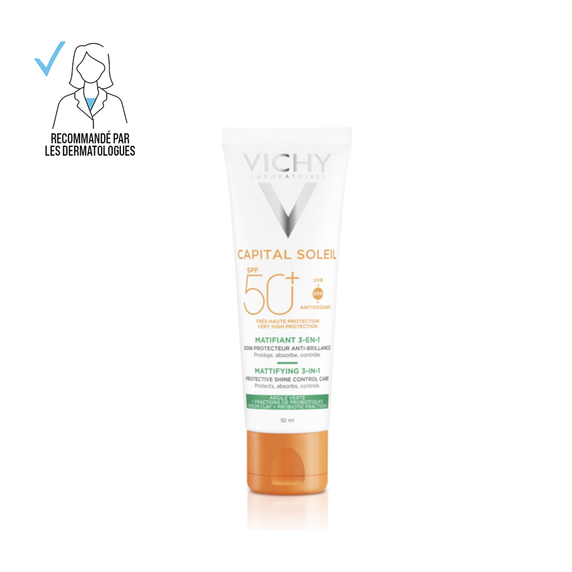 Capital Soleil Matifiant 3-en-1 SPF50+ 50ml