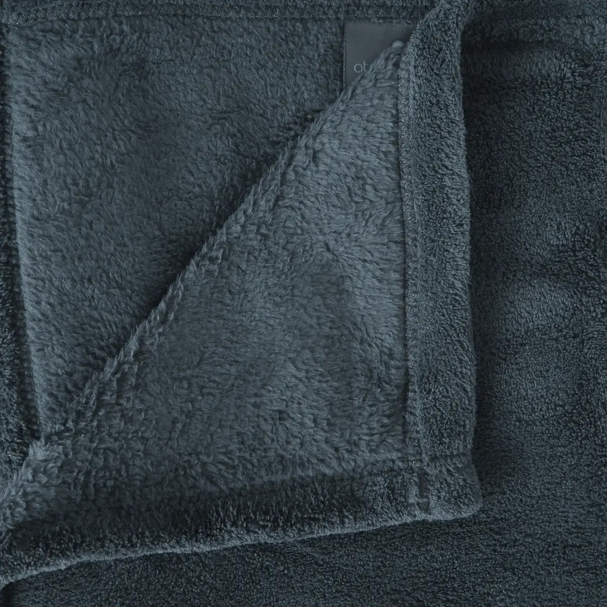 Plaid "Kiesa" microfibre bleu orage 130x180cm