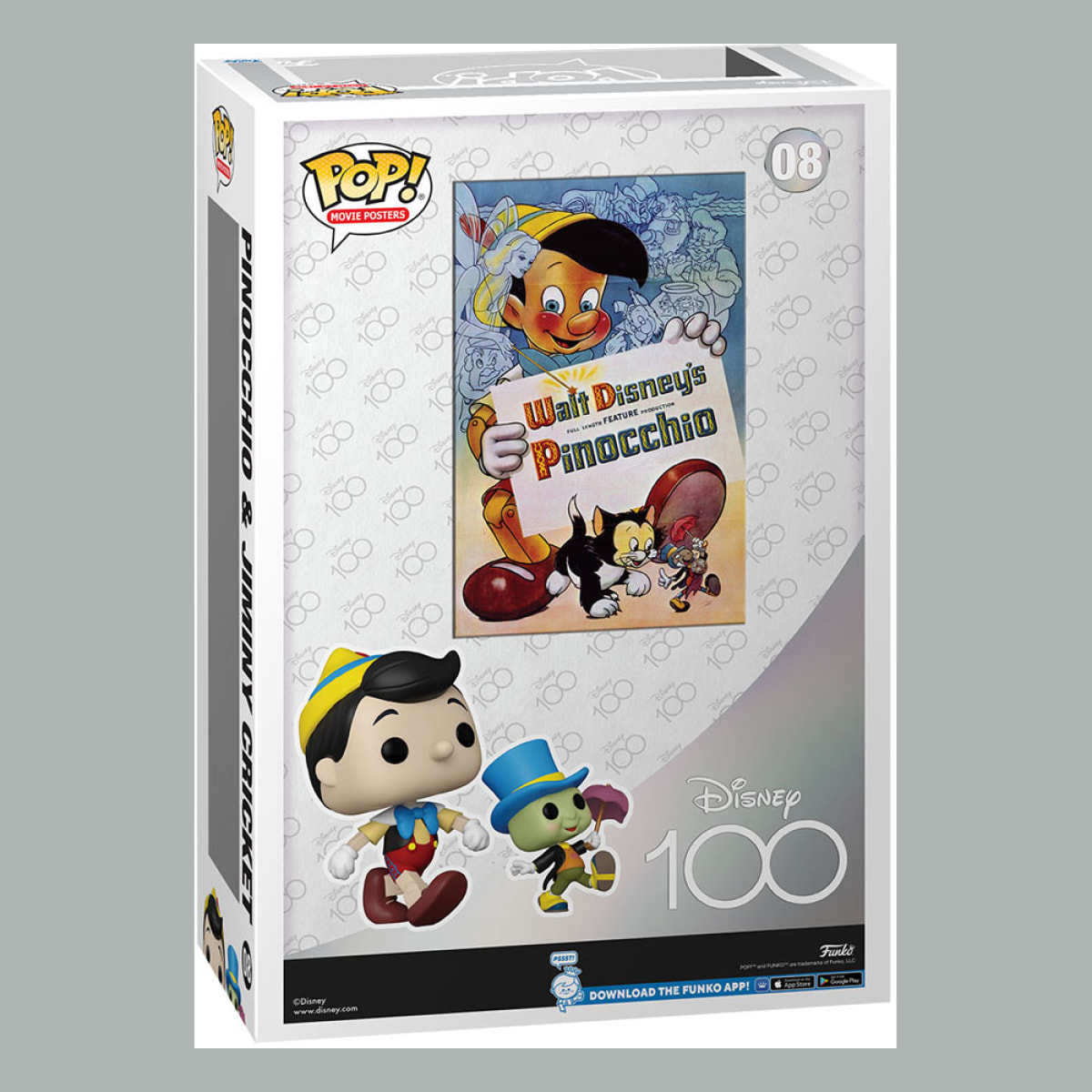 Disney Pop Movie Poster & Figura Pinocchio 9 Cm Funko