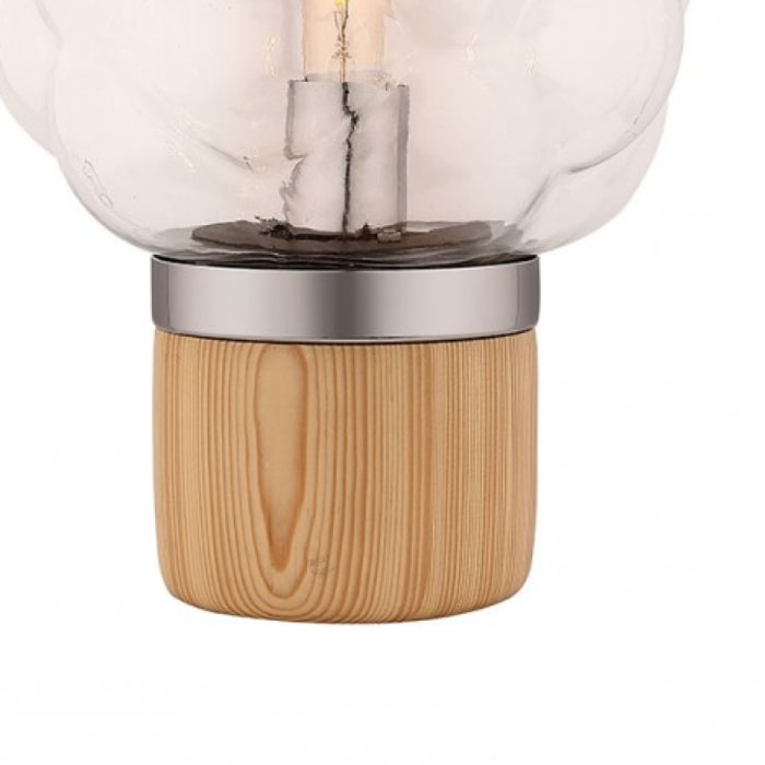 Lampe à poser en verre transparent - CHAMPI