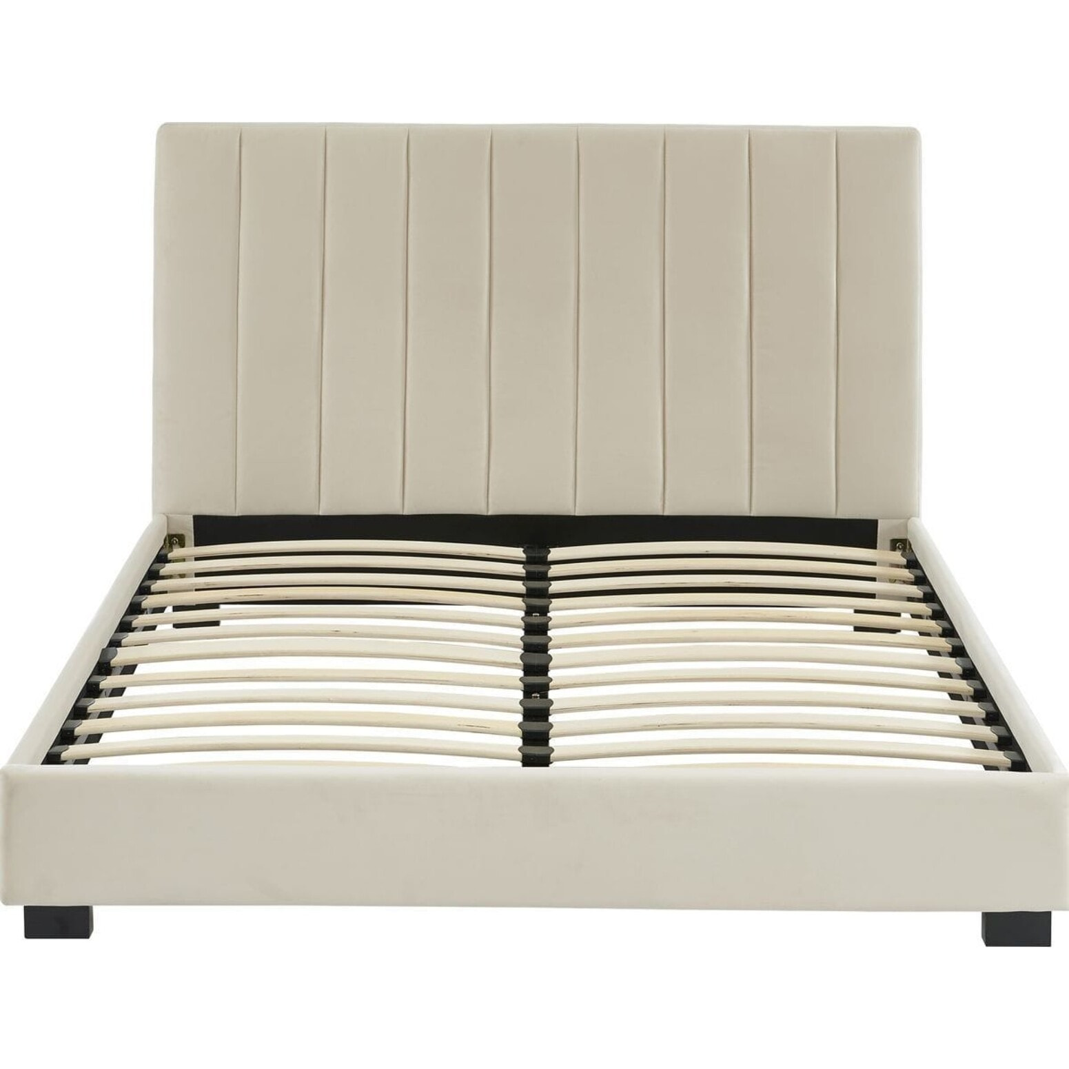 Lit en velours + Matelas Hybride - WILLIAM & SPRING ELITE