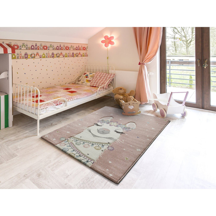 Alfombra Infantil Kinder Rosa, 120x170 cm