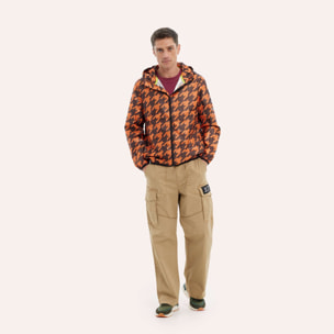 Cortavientos MUNICH flash streetwear de nylon naranja