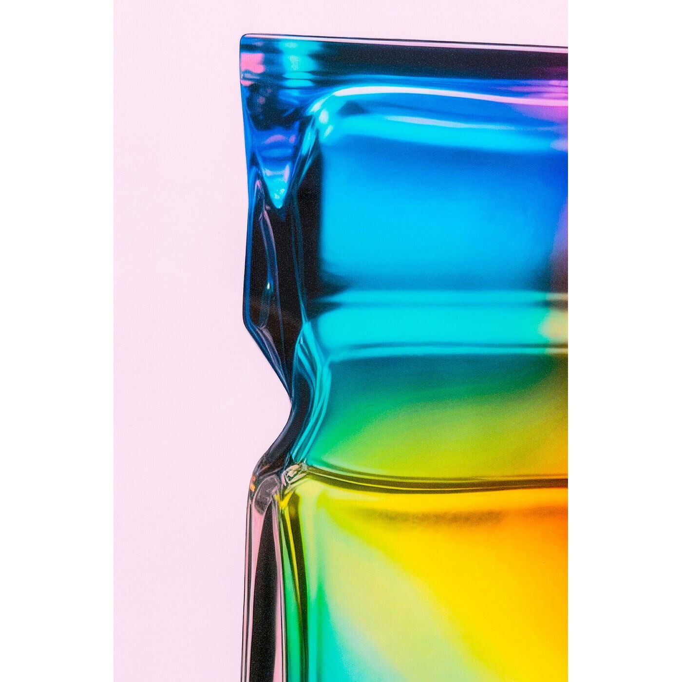 Tableau flacon arc-en-ciel 50x70cm rose Kare Design