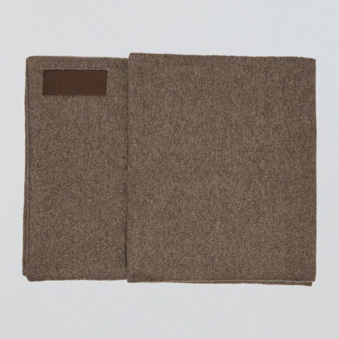 Bufanda Sina marrón jaspeado con detalles Polo Club