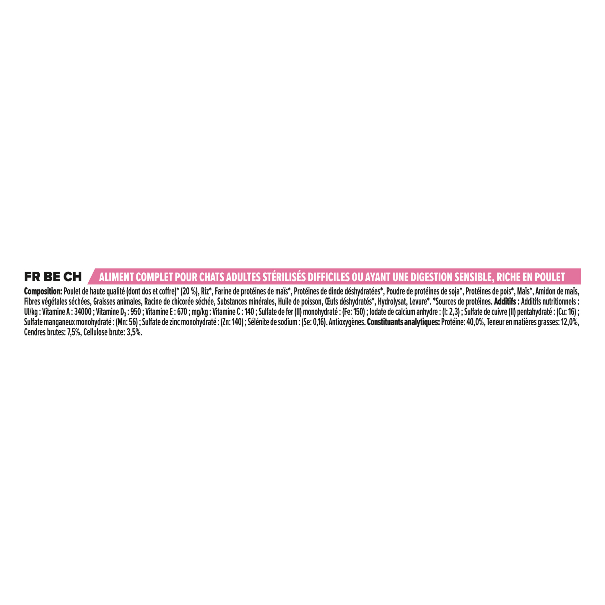 PRO PLAN Sterilised Adult Delicate Digestion Poulet 10kg