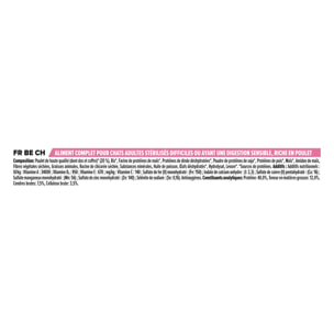 PRO PLAN Sterilised Adult Delicate Digestion Poulet 10kg