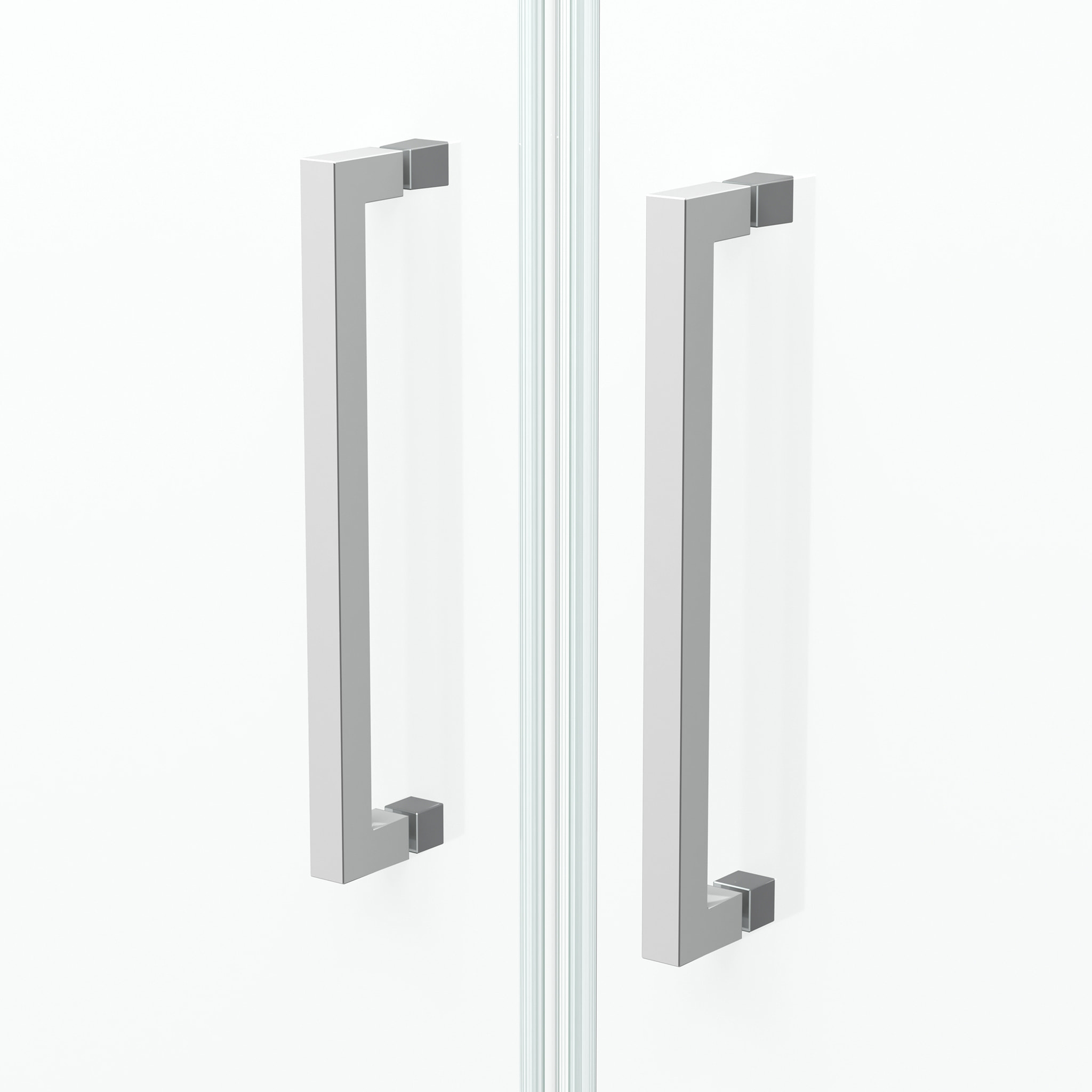 Porte de Douche Double Battant 70x200cm - Verre Trempé Transparent 6mm - Profil Chromé