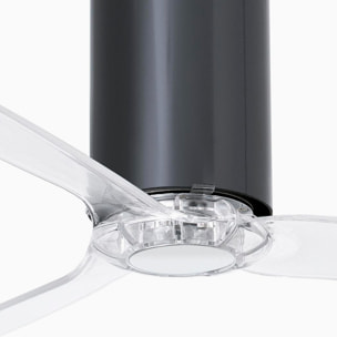TUBE FAN M Ventilatore a soffitto nero brillante/trasparente