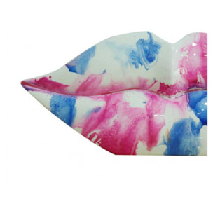 Statuette bouche glamour rose & bleue L.38cm - ROSIE