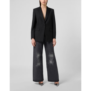 PHILIPP PLEIN Boyfriend's Fit Blazer Baroque Skull