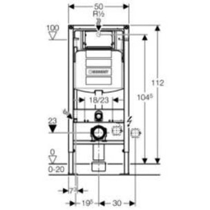 Pack WC Bati-support Geberit + WC Vitra Integra fixations invisibles + Abattant softclose + Plaque blanche (GebIntegraRimless-B)