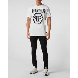 PHILIPP PLEIN Camiseta de cuello redondo y manga corta CHROME