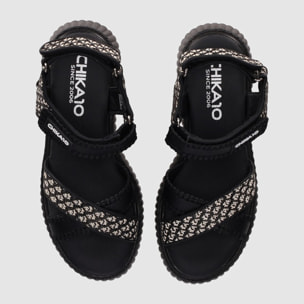 Sandalias - Negro - Tacón: 5 cm