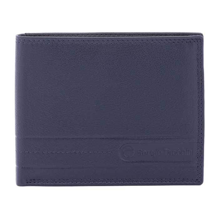 Portafoglio uomo in vera pelle - Modello False - Artigianale - 10.0 x 12.5 x 2.0 cm