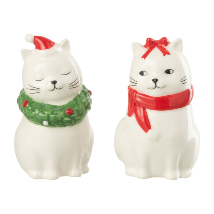 J-Line salière + poivrière Chats Dolomite - céramique - mix