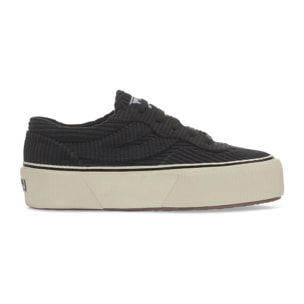 Superga - Sneakers Donna Nero - 3041 REVOLLEY PLATFORM CORDUROY