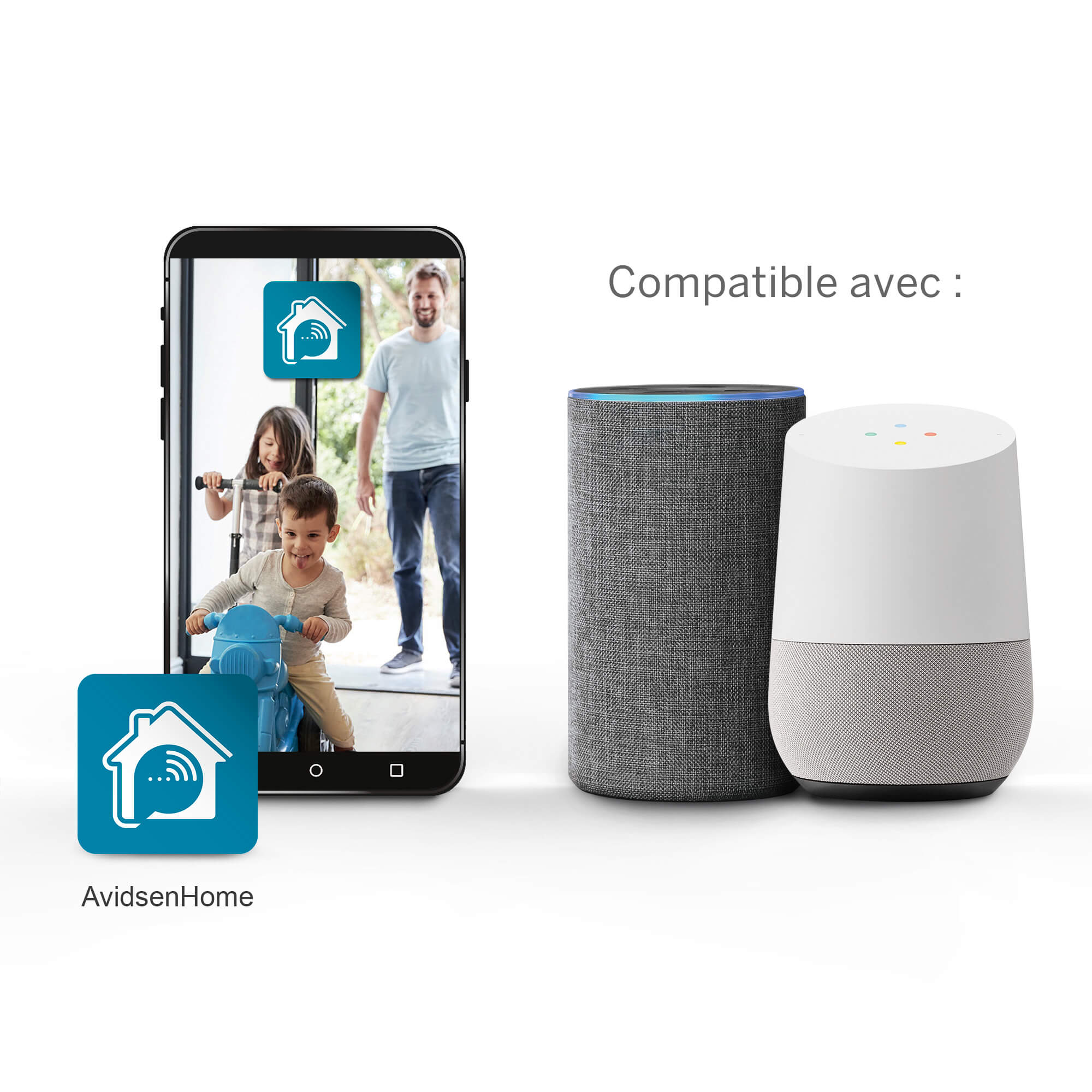 Caméra extérieure avec éclairage intelligent application Avidsen Home Spotlight - Avidsen - 127005