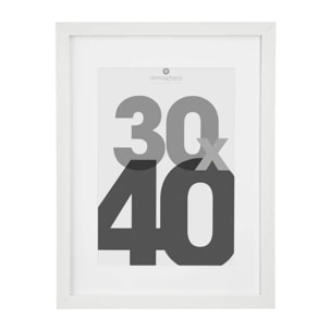 Cadre photo bois "Eva" blanc 30x40cm