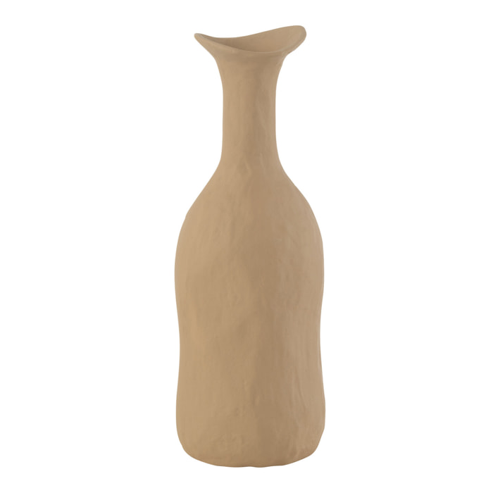 J-Line vase Agra - aluminium - beige - small - 31.5 cm de hauteur