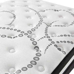 Matelas Excellence | 30 cm | Mémoire de forme et Ressorts ensachés | Réduit les points de pression | Soutien morphologique