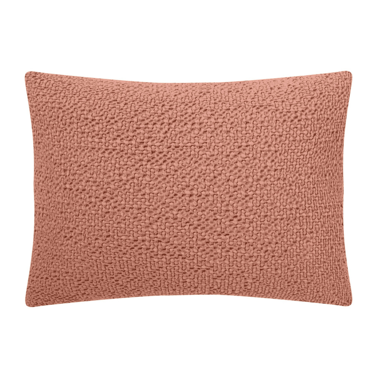Housse de coussin unie en coton, SONGE, Rose Fard