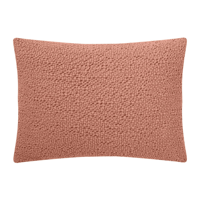 Housse de coussin unie en coton, SONGE, Rose Fard