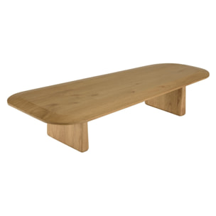 AMY - Table basse organique L147xH28cm en bois de mindi