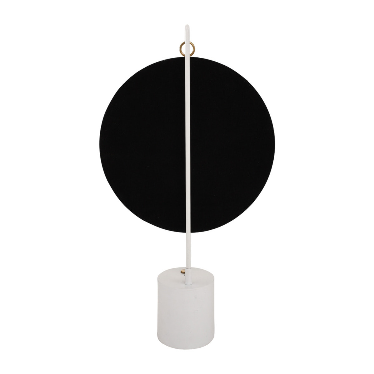 Specchio da tavolo Eleganca in metallo bianco e oro