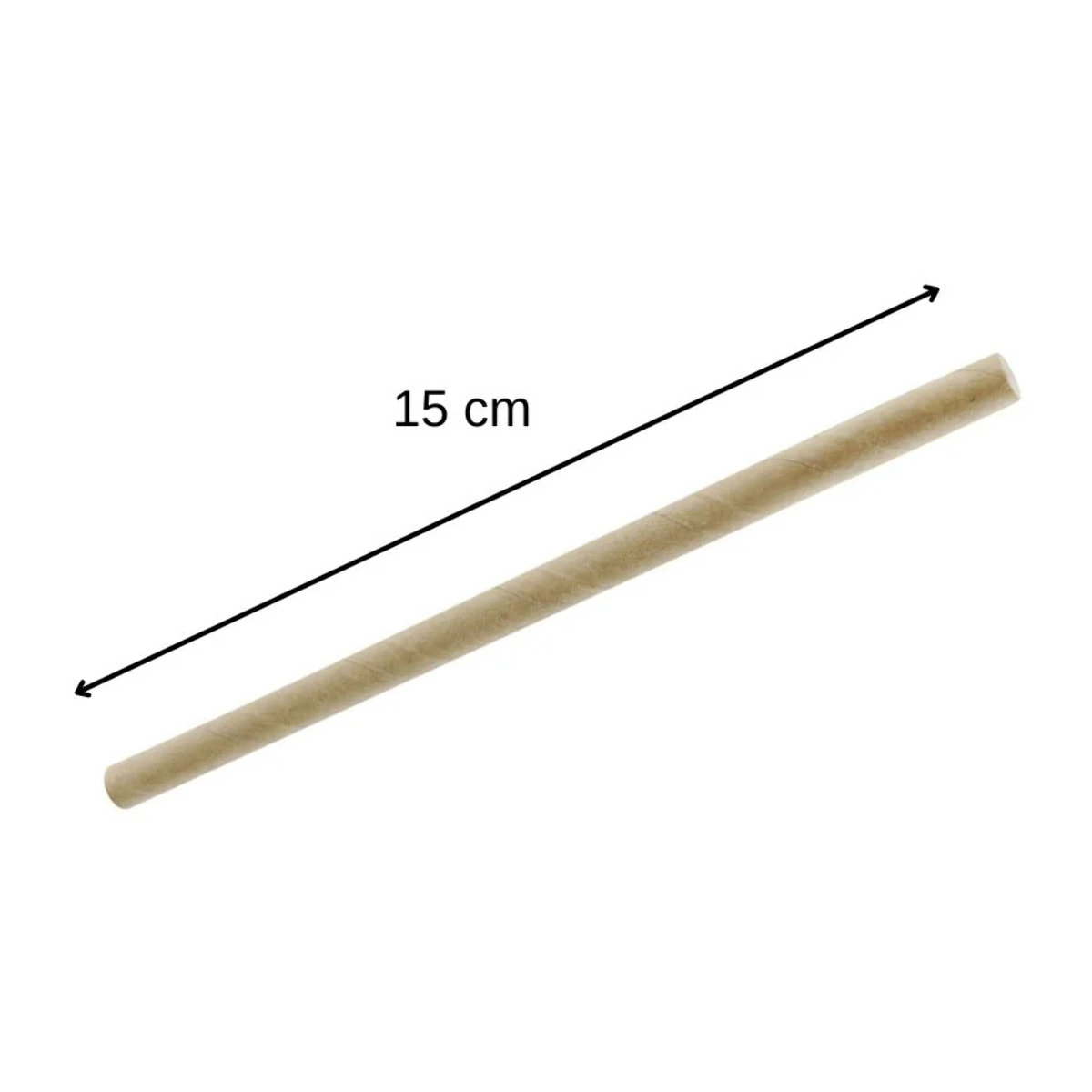 Lot de 2 boites de 50 pailles en papier rigide brun 15 cm Fackelmann Nature