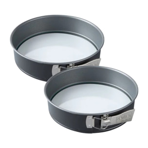 Ensemble de 2 Moules à manqué à charnière fond en verre 26 cm Zenker Energy