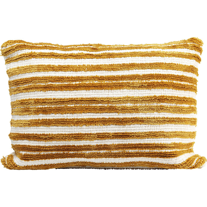 Coussin rayures orange et blanc Kare Design