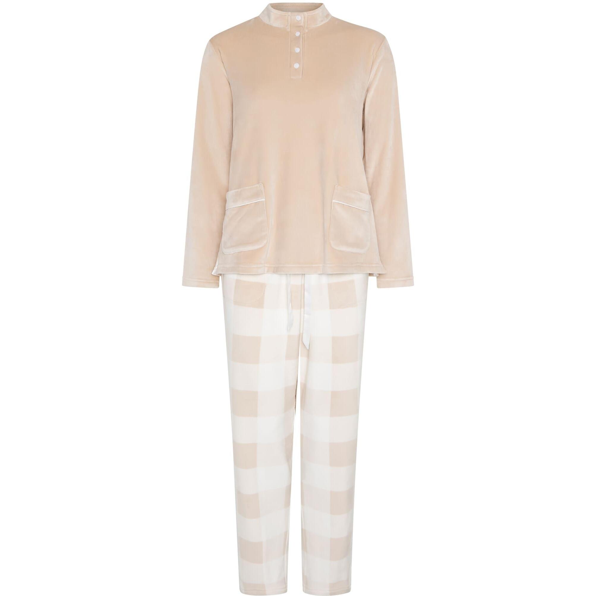 Pijama mujer de cuadros micropolar