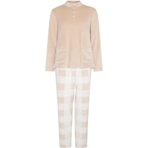Pijama mujer de cuadros micropolar