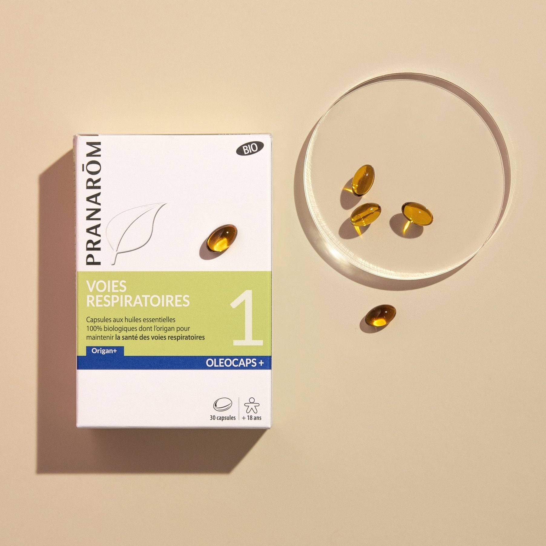 Pranarom - Duo Oleocaps 1 - Capsules Voies respiratoires - Bio - 30 capsules