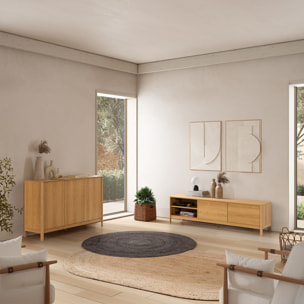 Mueble Tv Nassau 2 puertas efecto Roble