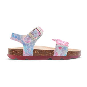 Sandalias Bio Niña Estampado Glitter Multicolor