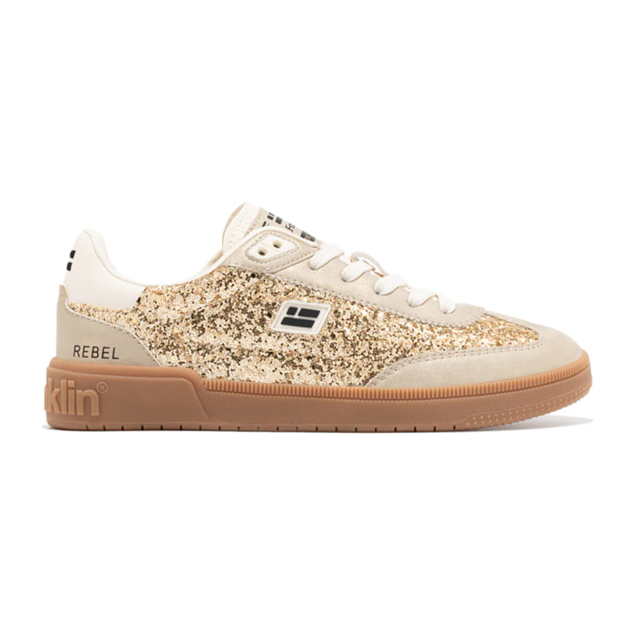 Zapatillas Deportivas Mujer Rebel Glitter Light Oro