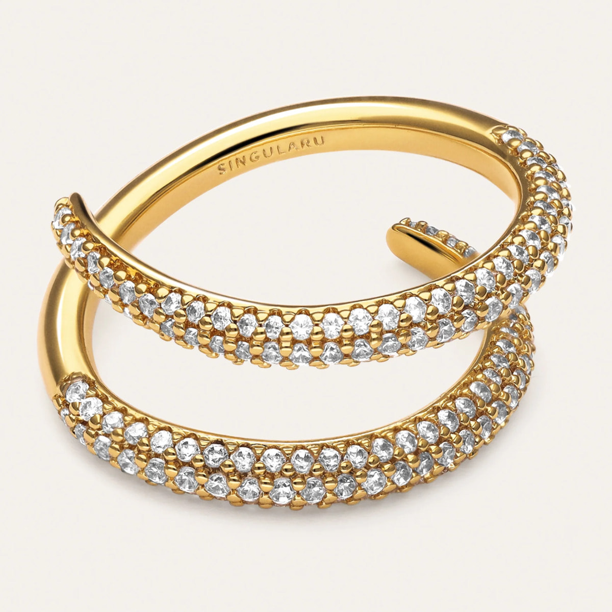 Anillo Doble Scarlett Baño Oro