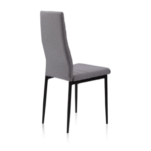 Pack 4 sillas de comedor Niza tejido Gris