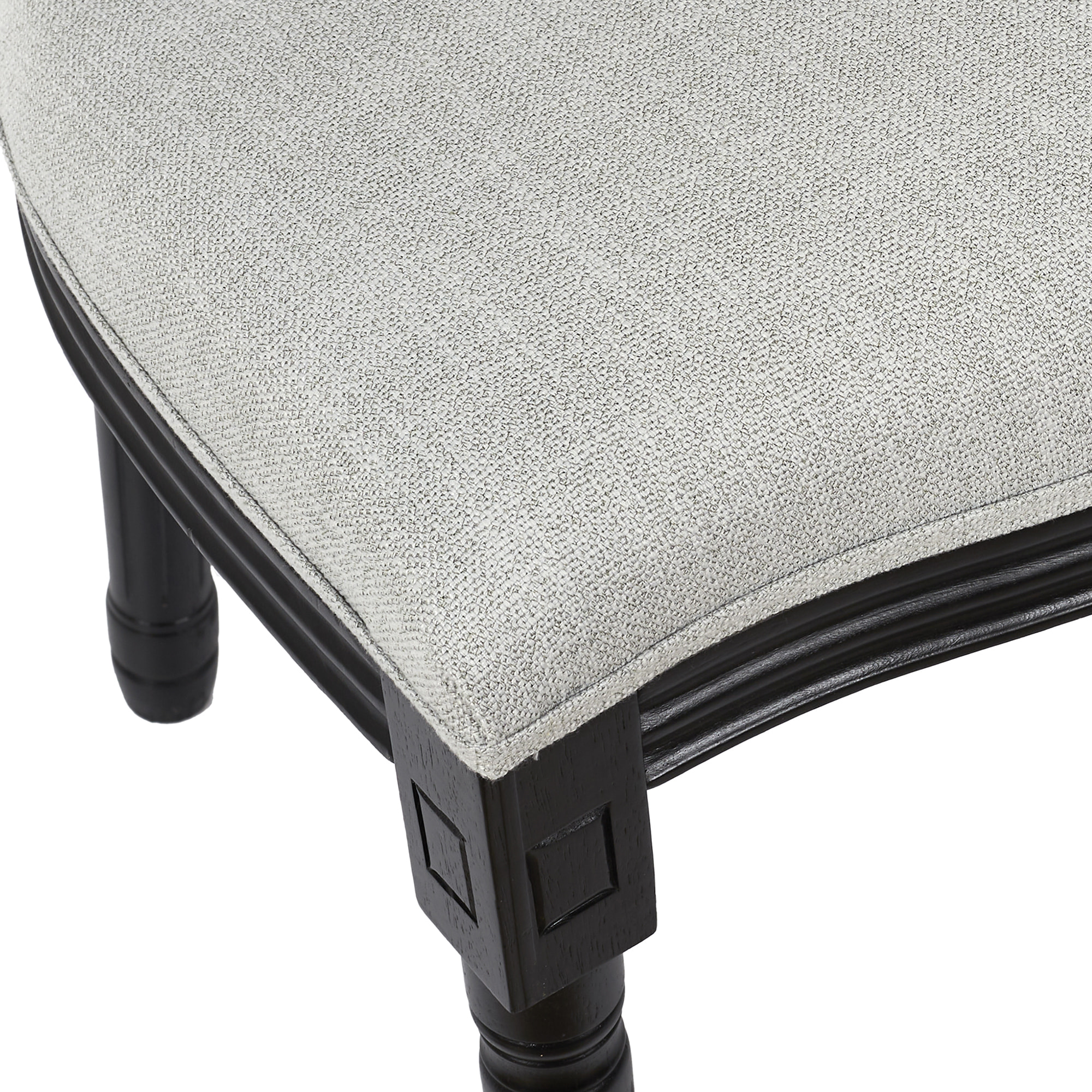Chaise Eleonor Noir Tissu Gris - Lot De 2