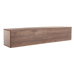 Élément mural TV horizontal finition bois foncé noyer L137.5 cm ETERNEL