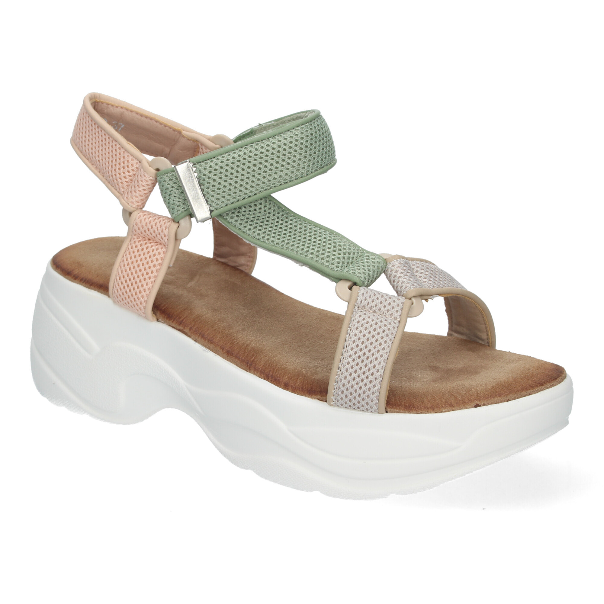 Sandalias de Plataforma para Mujer, Diseño Moderno, Tiras Multicolor