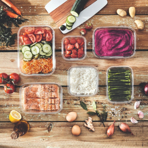 Set de 3 recipientes Pure Box Active - 122 + 82 + 38 cl