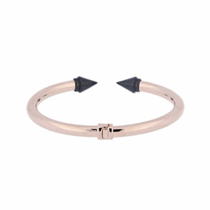 Bracciale Rigido Freccia Nera in Ceramica Placcato Oro Rosa 18kt